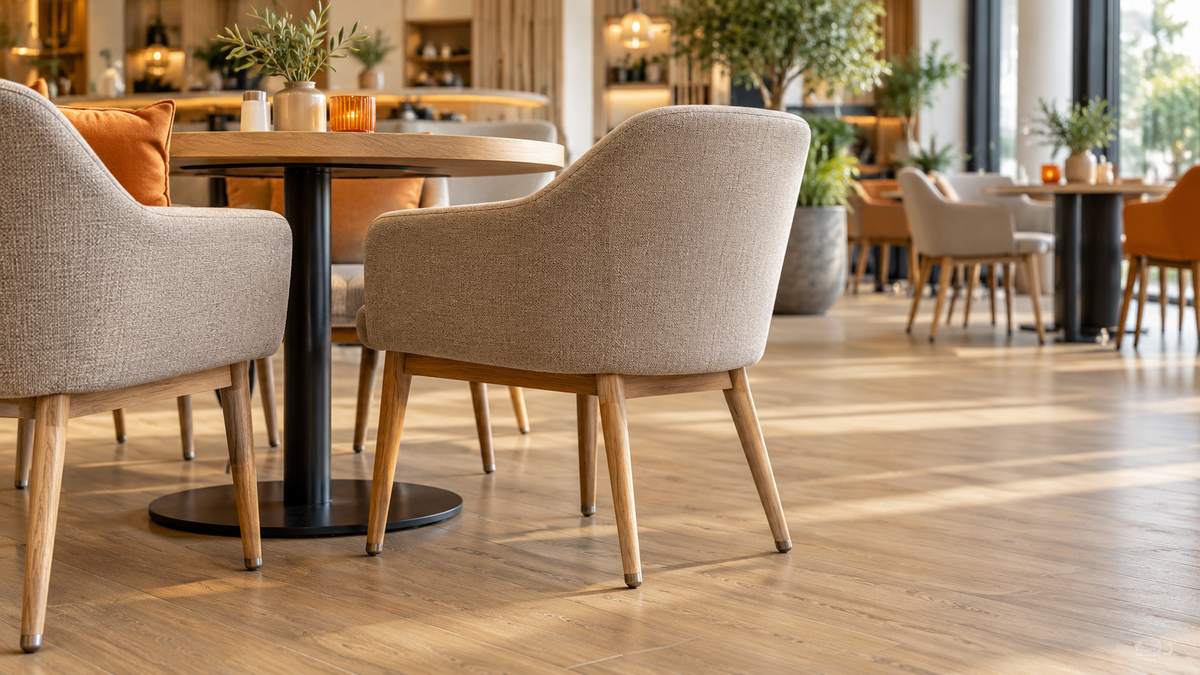 Vloerbescherming in hotels: stoelpootdoppen voor eetkamers, lobby's en kamers