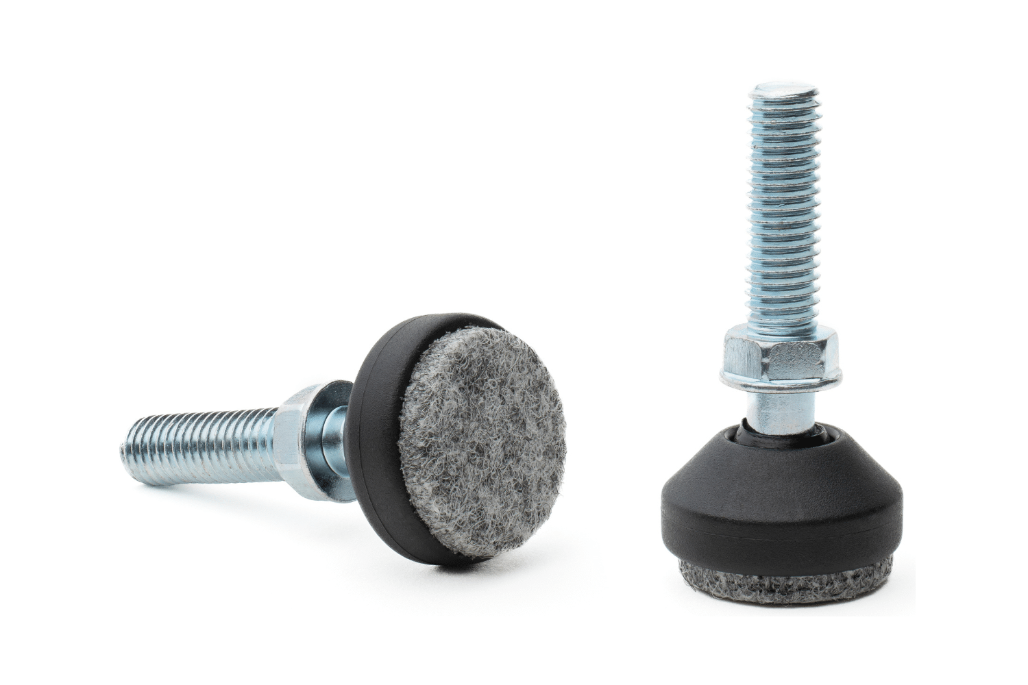 Stelvoet kantelbaar met vilt - M8