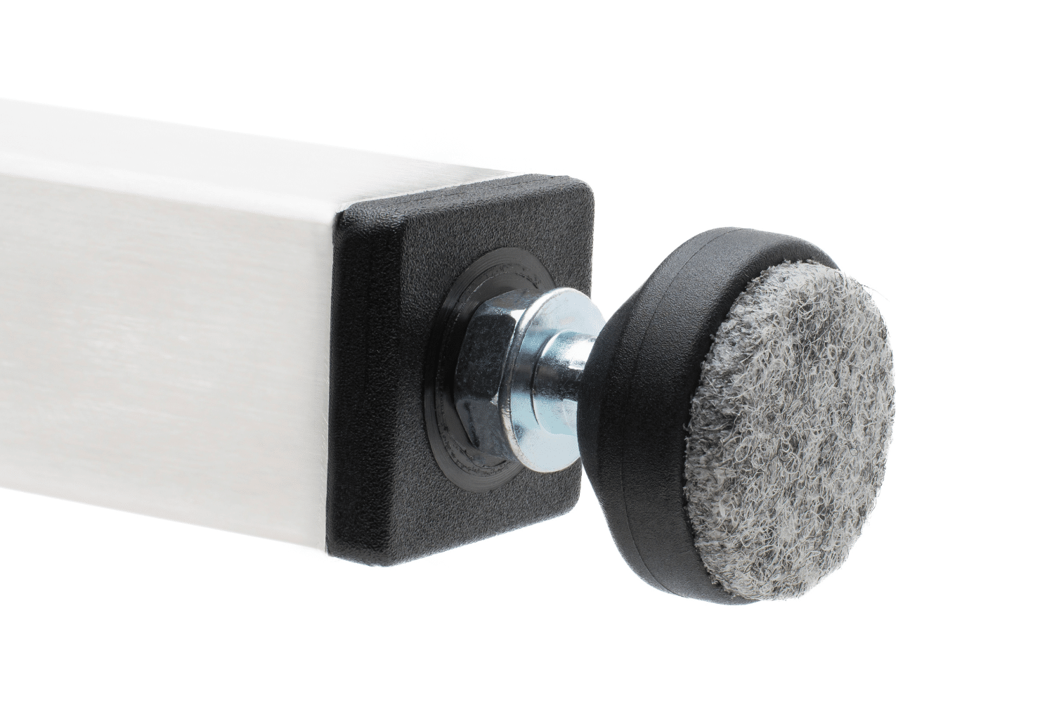 Stoelpoot verhoger met vilt - 3 cm - Vierkante poot - Aan de poot