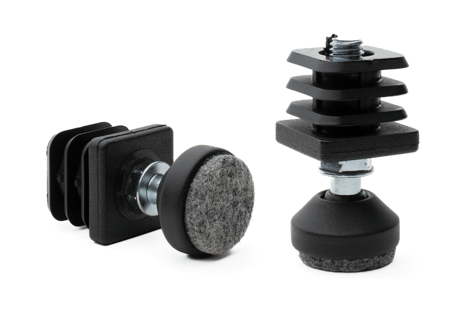 Stoelpoot verhoger met vilt - 3 cm - Vierkante poot
