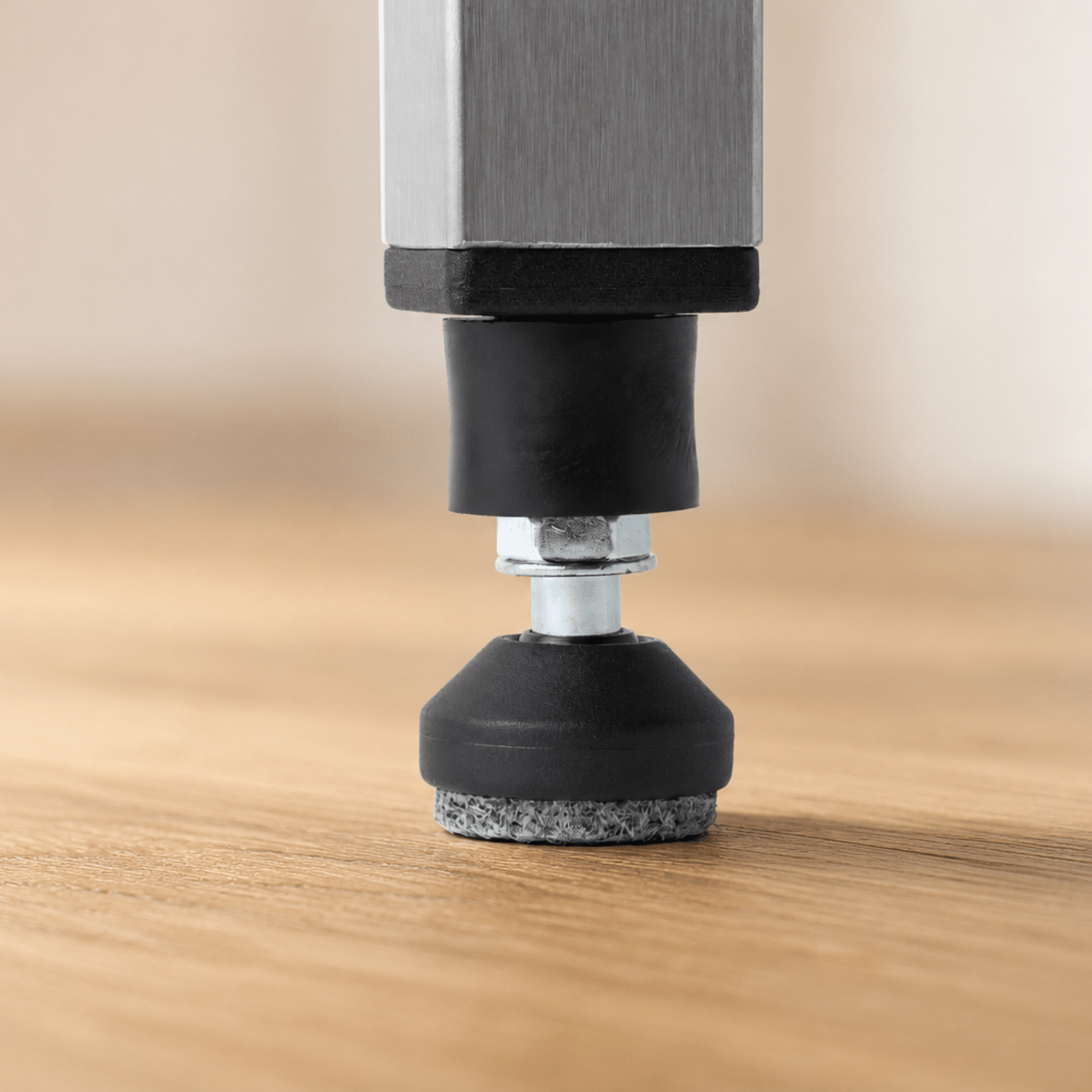 Stoelpoot verhoger met vilt – 4,5cm – Vierkante poot - interieur