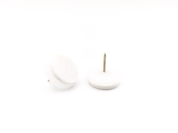 Glijnagel rond met vilt wit scaled