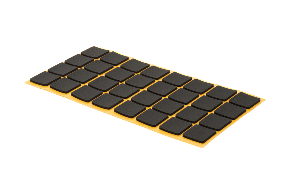 Anti-slip voetjes zwart epdm zelfklevend 2,5mm dik