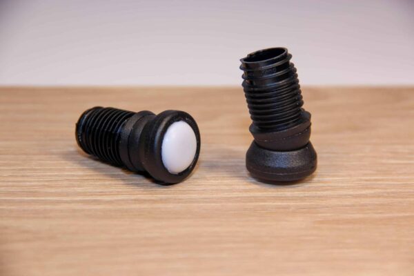 Insteekdop rond met beweegbare kogel en teflon - stoeldop shop