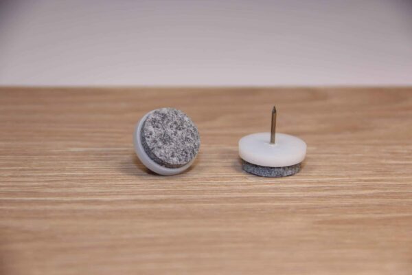 Glijnagel rond met vilt
