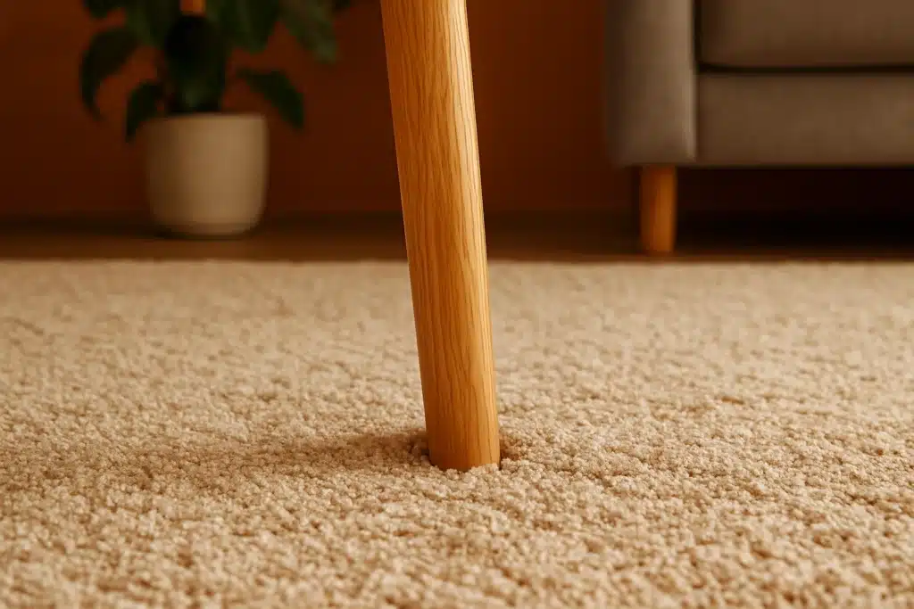 Zo voorkom je dat je tapijt verslijt door schuivende stoelen