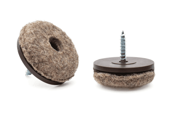 Glijnagel rond met vilt en schroef - premium+