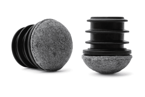 Insteekdop rond met vilt voor schuine poten - premium+