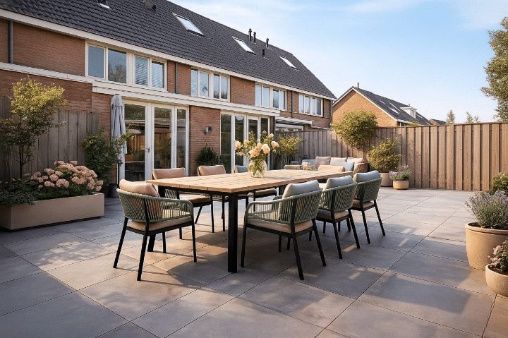 Stoelpootdoppen voor buitenstoelen op keramische terrastegels: voorkom krassen en beschadigingen